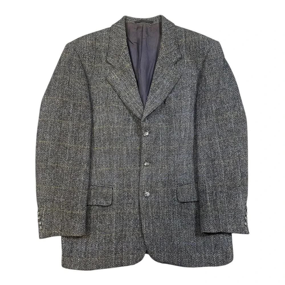 Prestige‎ Harris Tweed Mens Sport Coat Blazer 42R Wool Tweed Vintage Prestige